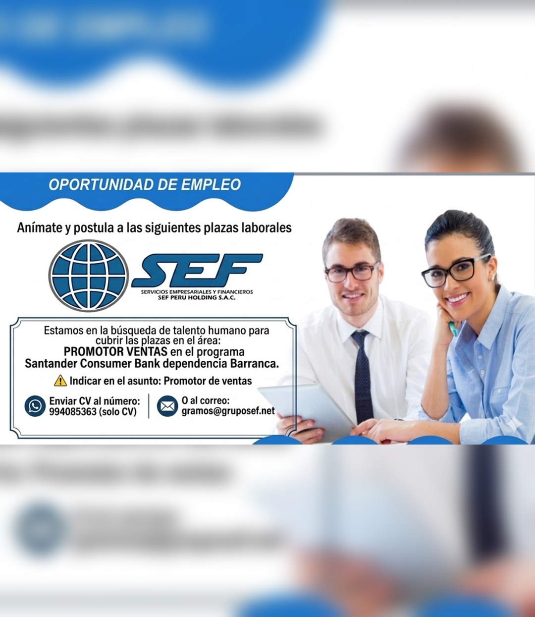 Promotor de Ventas